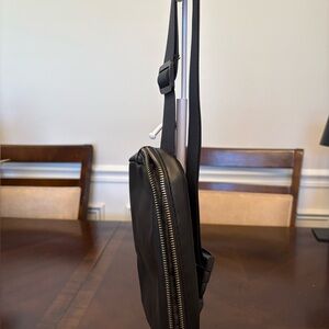 Black Crossbody Sling Bag or Belt Fanny Pack NWOT. Unbranded